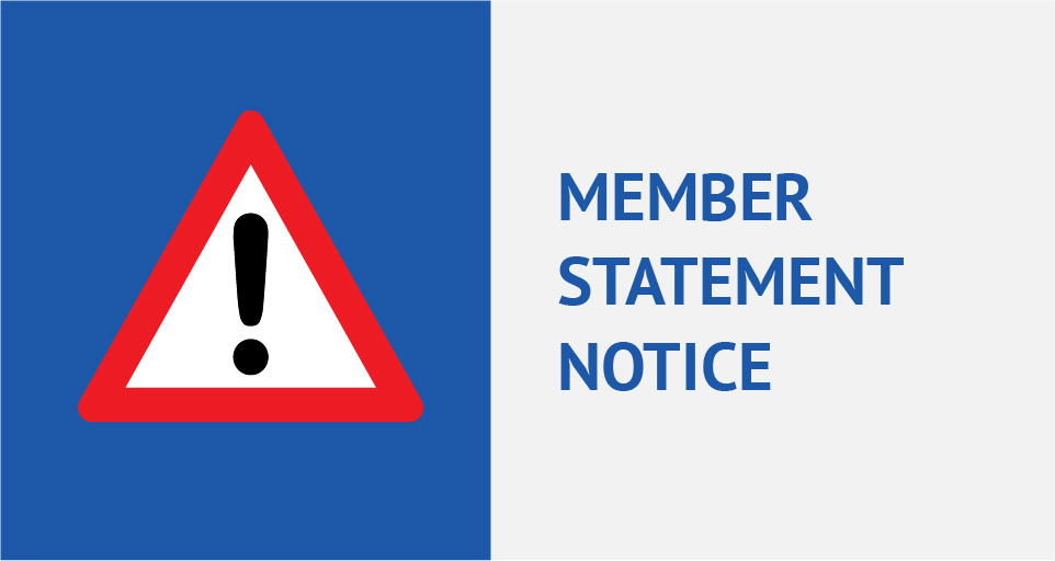 Member statement notice