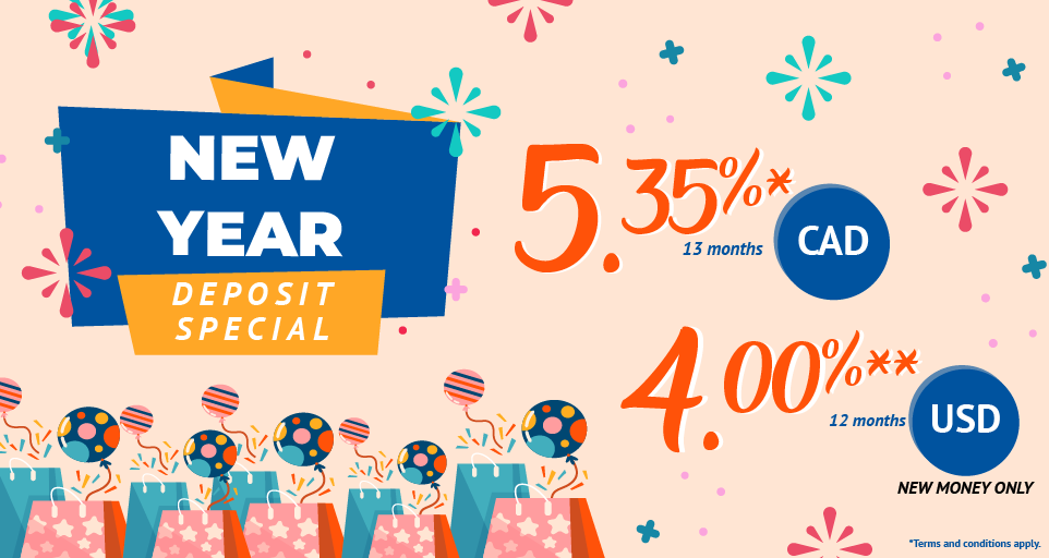 New Year Deposit Special - 13 months 5.35%