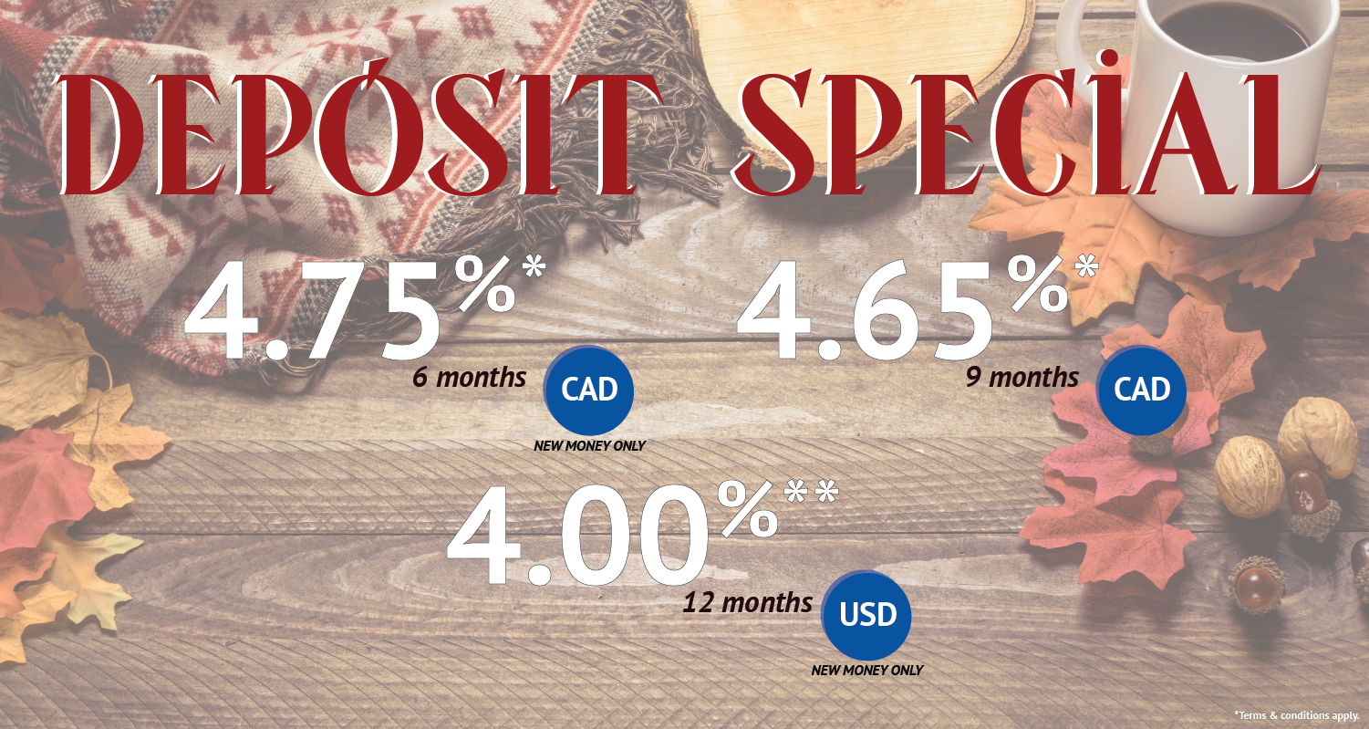 Deposit Special 4.75% for 6 months