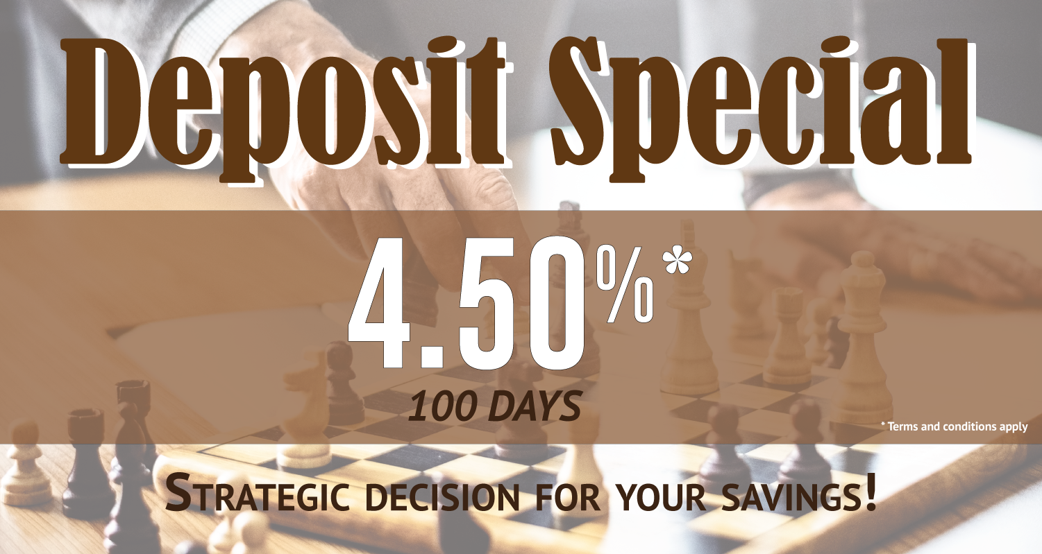 100 Day Term Deposit Special 4.50% for 100 days